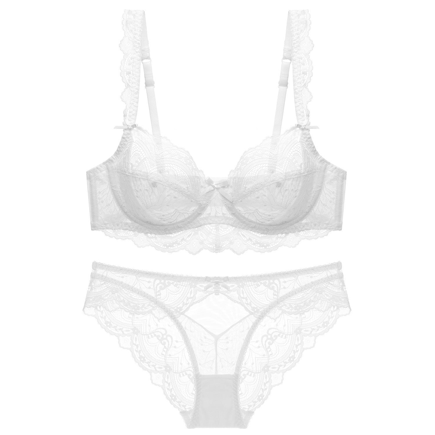 New Hollow Ultra Thin Lace Sexy Bralette Set