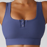 Sports Bra Metal Buttons Yoga Underwear Sport Bralette