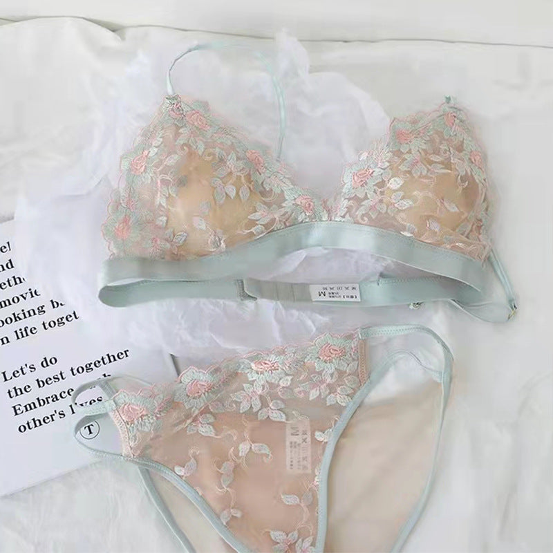 Embroidered Sexy Lingerie Set