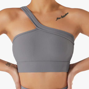 Sports Bra One Shoulder Strap Yoga Underwear Sport Bralette