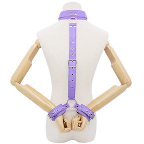 PU Leather SM Bandage Back Handcuffs Bandage Set