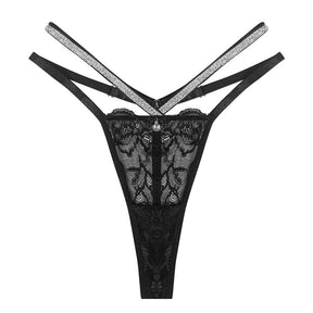 Double Thin Strap Low Waist Hollow Seamless Panties Thong
