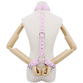 PU Leather SM Bandage Back Handcuffs Bandage Set