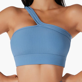 Sports Bra One Shoulder Strap Yoga Underwear Sport Bralette
