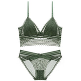 Sexy Lingerie Backless Lace Bra Lingerie Set