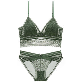 Sexy Lingerie Backless Lace Bra Lingerie Set