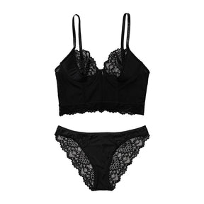 Seamless Push Up Lace Stitching Two-Piece Lingerie Set