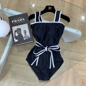 New Sexy Lace Up Triangle Bikini One Piece Swimsuit