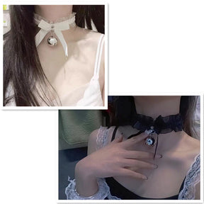 Cute Bow Elastic Lace Choker