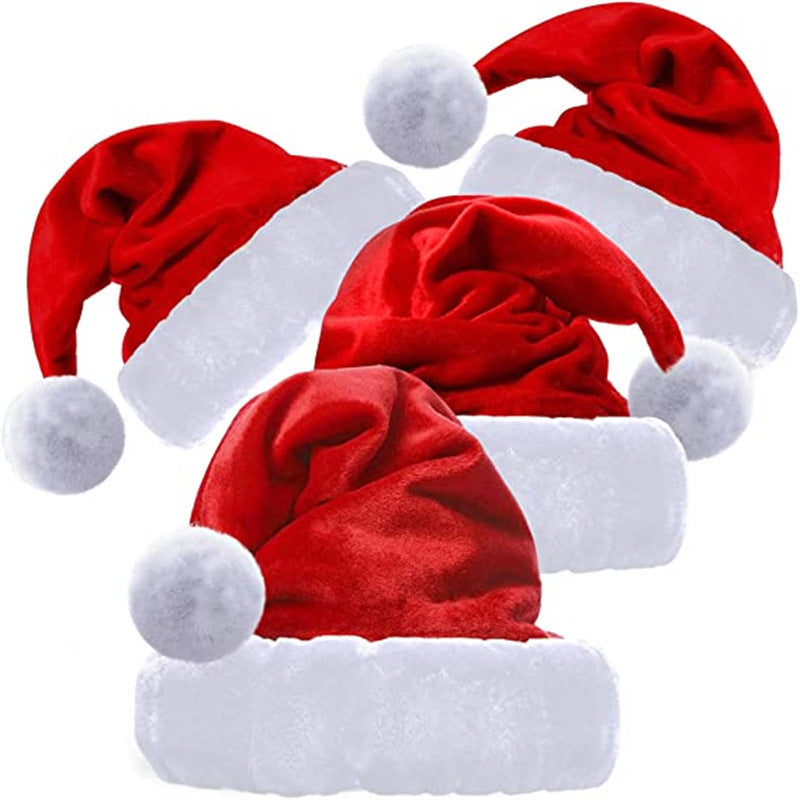 Christmas Santa Hat Short Plush Hat