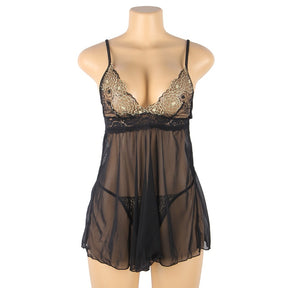 Sexy Sling Lace Plus Size Chemise