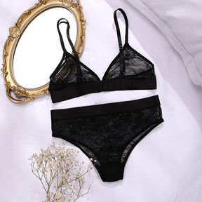 Sexy Lace Ultra-Thin Transparent Sexy Lingerie Set