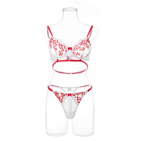 Sexy Floral Embroidered Lingerie Bra Sexy Set
