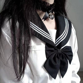 Cute Bow Elastic Lace Choker