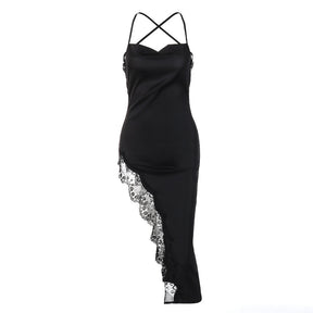 New Sexy Backless Slim Lace Sling Dress Club Wear