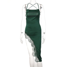 New Sexy Backless Slim Lace Sling Dress Club Wear