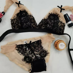 Thin Breathable Sexy Lace Lingerie Set