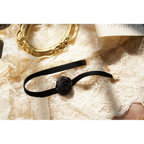 Hepburn Vintage Rose Flower Velvet Choker Collarbone Chain