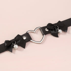 Love Collar Leather Bow Choker