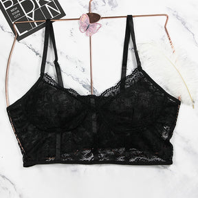 Allover Lace Deep V Embroidery Sexy Corset