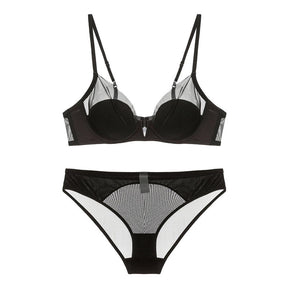 New Sexy Lingerie Thin Lace Deep V Bralette Set
