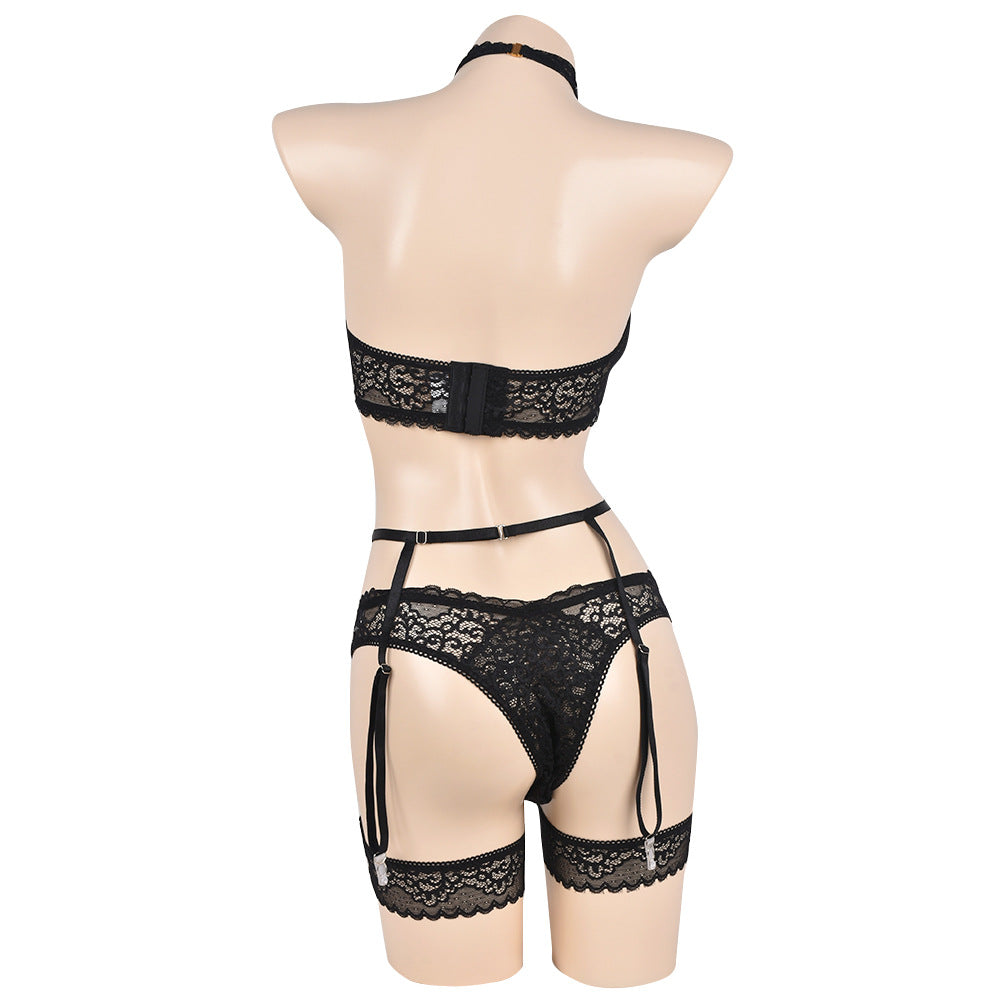 Strappy Tulle Body Lace Sexy Lingerie Set