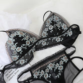Vintage Embroidered Lace Sexy Lingerie Set