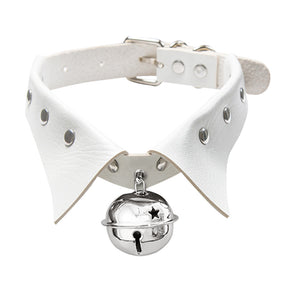 Leather Choker Collar Adjustable Punk