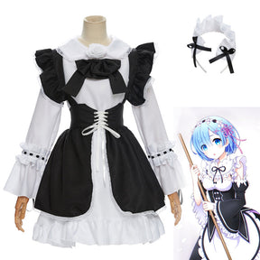 Cosplay Classic Black And White Maid Anime Dress