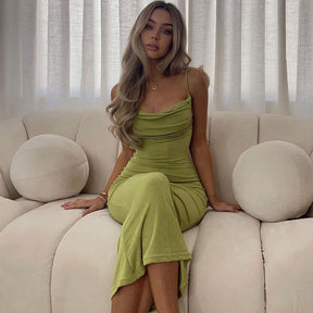 New Fashion Sexy Backless Slim Sling Dress Club Wear