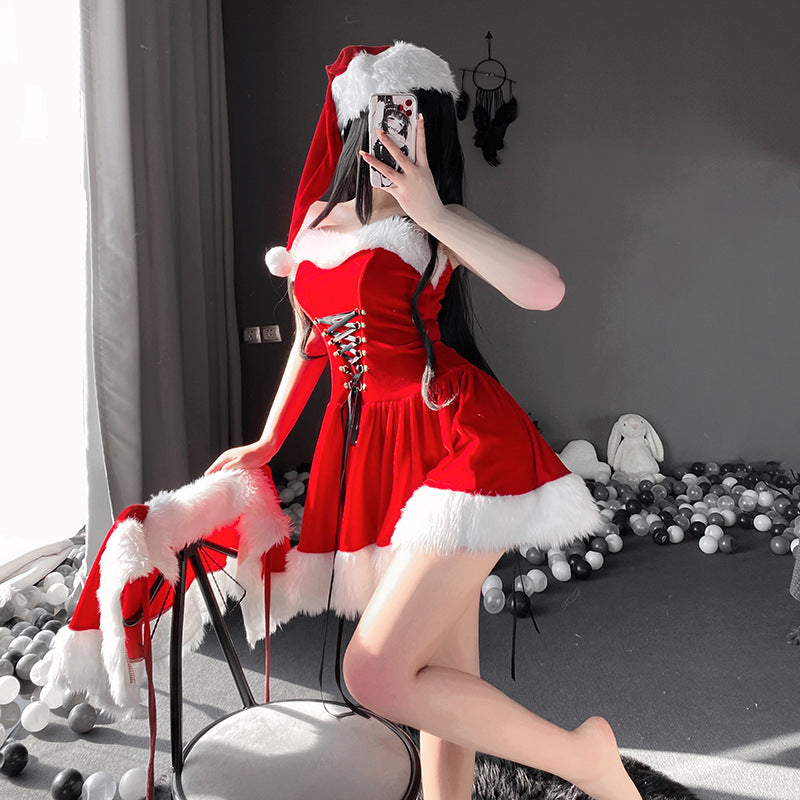 Christmas Bunny Girl Lace Sexy Lingerie Costume