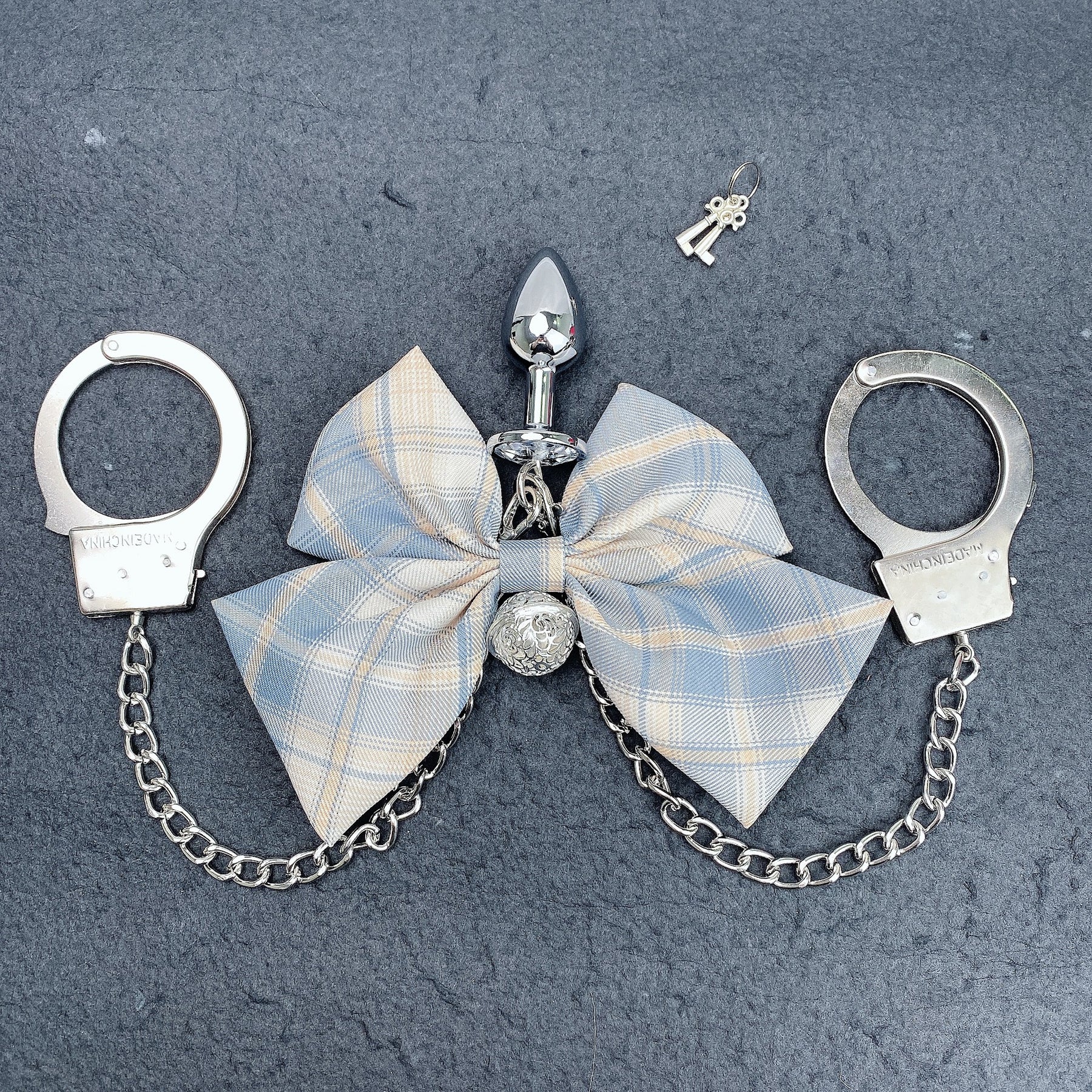 Metal Chains SM Bandage Bow Handcuffs Bandage Set