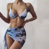 New Sexy Printed Resort Swim Bikini Three Piece