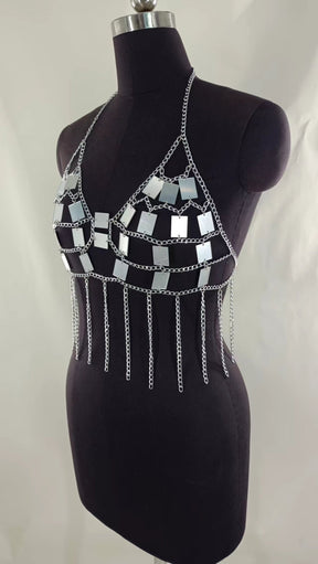 Sexy Acrylic Sequin Shoulder Strap Camisole Club Wear