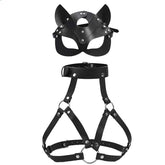 PU Leather Bondage With Body Bandage Set