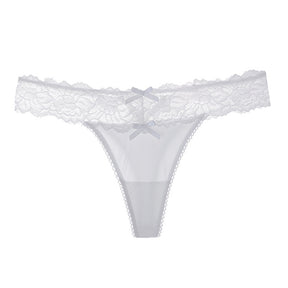 Sexy Lace Ice Silk Panties Hollow Thong