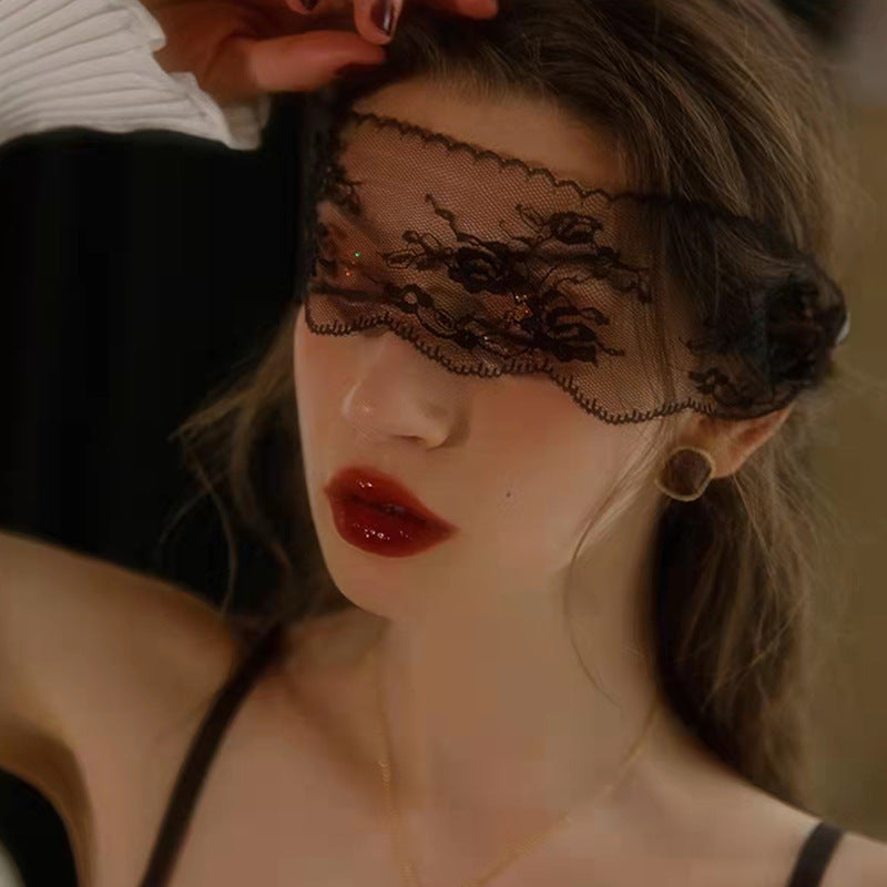 See-Through Lace Embroidered Lace Eye Mask