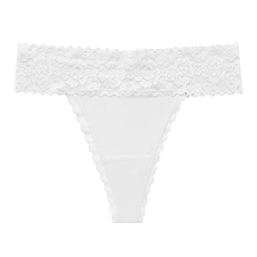 Lace Stitching Thong Sexy Seamless Low Waist Cotton Crotch