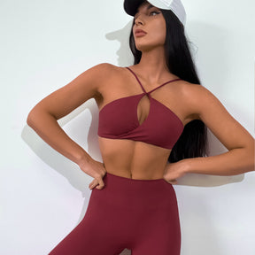 Super Elastic Running Fitness Yoga Wear Twist Sports Bra