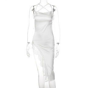 New Sexy Backless Slim Lace Sling Dress Club Wear