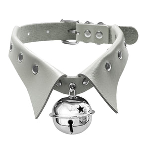 Leather Choker Collar Adjustable Punk