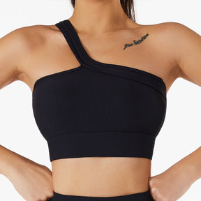 Sports Bra One Shoulder Strap Yoga Underwear Sport Bralette