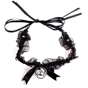Cute Bow Elastic Lace Choker