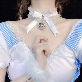 Cute Bow Elastic Lace Choker