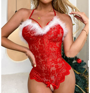 Christmas Sexy Lace Bodysuit