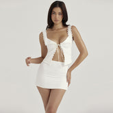 Camisole Vest + High Waist Skirt 2 Pcs Mini Dress Club Wear