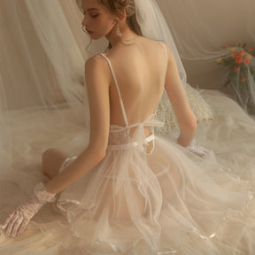 New Romantic Bridal Mesh Sexy Suit Perspective Lace Sexy Costume