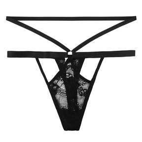 Sexy Lace Low Waist Panties Mesh Flower Hollow Out Thong