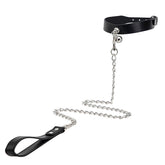 PU Leather Metal Chain Bell Bondage With Choker