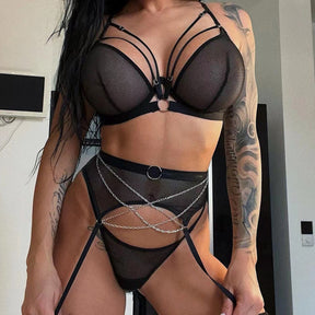 New Mesh Chain Sexy Lingerie Set